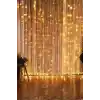 Zauss Kumandalı 8 Ayrı Moda Sahip 3mx3m (300 Cm X 300 Cm) Perde Led 10 Saçaklı Gün Işığı