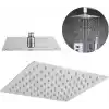 Orret Home 25x25 Cm 304 Paslanmaz Çelik Tepe Duşu – Geniş Kare Duş Başlığı, Sabit Tepe Duş Başlığı, Handshower Uyumlu, Modern ve Dayanıklı Duş Sistemi Parçası (Kare)