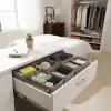 Deconox 4 Adet Tek Boy Katlanabilir Çekmece Organizer Seti | Dolap İçi Saklama Kutusu | İç Giyim, Çorap ve Aksesuar Düzenleyici | Telli Dik Duruş Sağlayan Kumaş Dolap Düzenleyici 30x15x12.5cm