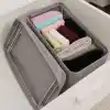 Deconox 4 Adet Tek Boy Katlanabilir Çekmece Organizer Seti | Dolap İçi Saklama Kutusu | İç Giyim, Çorap ve Aksesuar Düzenleyici | Telli Dik Duruş Sağlayan Kumaş Dolap Düzenleyici 30x15x12.5cm
