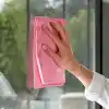 Silva Ultrafiber Premium Mikrofiber Cam Bezi Üçlü Set 40x40 cm - Hav ve İz Bırakmayan Cam Silme Bezi, Deterjansız Sadece Suyla Temizlik, Ayna Ekran Çelik ve Oto Camı İçin, Yeşil Mavi Pembe