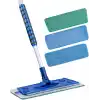 Silva Mikrofiber Mop Üçlü Set - Islak, Kuru ve Duvar Bezi Dahil (3 Bez), 90-156 cm Teleskopik Alüminyum Sap, 360 Derece Dönen Cırtlı Kafa, Laminat Parke Fayans Duvar ve Tavan İçin
