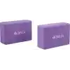 Delta Çiftli Yoga Blok - 2 Adet Yoga Block - Eva Yoga Bloğu Seti,Mor