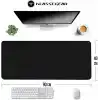 Klasse Classic Mouse Pad, Dikişli Kenar, Kaymaz Taban, Büyük Boy Pürüzsüz Yüzey, Baskısız Ofis Tipi Masa Koruyucu, Ergonomik Mouse Ped (90x40 cm - XX Large, Siyah)