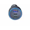 Hepu HP-AD01 105 Watt Araç Içi Şarj Cihazı 3.1A Pd 45 Watt Fast Hızlı Şarj Aleti Metal Çakmaklık Şarj Type C 3-Port Işıklı