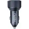 Hepu HP-AD01 105 Watt Araç Içi Şarj Cihazı 3.1A Pd 45 Watt Fast Hızlı Şarj Aleti Metal Çakmaklık Şarj Type C 3-Port Işıklı