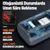 GROOVE HCB002 24400mAh 3000A Tepe Akımı Profesyonel Akü Takviye Cihazı + Lastik Şişirme Kompresörü Taşınabilir Jump Starter (Kompresör+Powerbank+Led Lamba+LCD Ekran) Benzinli ve Dizel Araçlar için