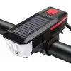 Bisiklet Feneri Bisiklet Alarmı Bisiklet Kornası Solar Enerjili Usb Ile Şarj Edilebilir Ledli Bisiklet Feneri Kornalı Ve Su Geçirmez Far