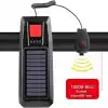 Bisiklet Feneri Bisiklet Alarmı Bisiklet Kornası Solar Enerjili Usb Ile Şarj Edilebilir Ledli Bisiklet Feneri Kornalı Ve Su Geçirmez Far