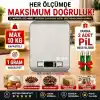 Bydiz Dijital Mutfak Terazisi 10 Kg Kapasiteli 1 Gr Hassasiyetli, Paslanmaz Çelik Hassas Mutfak Tartısı, Dara Fonksiyonu, LED Ekran, 5 Ölçü Birimi Desteği, Otomatik Kapanma, BY-005