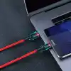 Baseus Cafule, Şarj & Data Aktarımı Kablosu, Gri - Siyah, 2 m, 3 A, 60 W, USB Type C & USB Type C, PD2.0, Flash/Hızlı Şarj