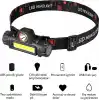 CATA 200 Lümen Mir Led Kafa Feneri Mini LED Far USB Şarj Edilebilir Ayarlanabilir Açı Su Geçirmez Hafif COB Kafa Lambası Dağ Tırmanışı Gece Balıkçılık [Enerji Sınıfı A]
