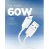 Spigen USB-A to USB-C 1 Metre Kablo 60W Güç/Hızlı Şarj / 480 Mbps Data Aktarım Hızı Type-C Ekstra Dayanıklı White - ACA08715