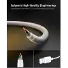 Spigen USB-A to USB-C 1 Metre Kablo 60W Güç/Hızlı Şarj / 480 Mbps Data Aktarım Hızı Type-C Ekstra Dayanıklı White - ACA08715