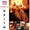 BONGA Soba, Şömine, Mangal Tutuşturucu 10 Adet 140 gr - Jel Ve Çıra Alternatifi Doğal Odun Yünü