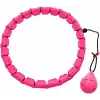 Sporsize Akıllı Hulahop, Ağırlıklı Toplu Ayarlanabilir Modüler Fitness Hulahopu, Bel ve Karın Egzersiz Aleti, Evde Spor İçin, Pembe
