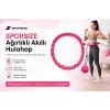 Sporsize Akıllı Hulahop, Ağırlıklı Toplu Ayarlanabilir Modüler Fitness Hulahopu, Bel ve Karın Egzersiz Aleti, Evde Spor İçin, Pembe