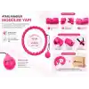 Sporsize Akıllı Hulahop, Ağırlıklı Toplu Ayarlanabilir Modüler Fitness Hulahopu, Bel ve Karın Egzersiz Aleti, Evde Spor İçin, Pembe