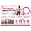 Sporsize Akıllı Hulahop, Ağırlıklı Toplu Ayarlanabilir Modüler Fitness Hulahopu, Bel ve Karın Egzersiz Aleti, Evde Spor İçin, Pembe