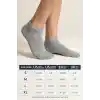GoWith 10lu Bambu Premium Dikişsiz Kutulu Nefes Alabilir Erkek Kadın Sneaker Çorap, Likralı 200 İğne Esnek Sıkmayan Siyah Beyaz Gri Kısa Patik Çorabı 3006