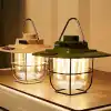 Kamp Lambası Feneri Vintage LED Kamp Feneri Suya Dayanıklı 5.000 mAh Açık Yürüyüş için Kamp Işık Lambası Elektrik Kesintisi Acil Ev Arka Bahçe Verandası Balkon Teras