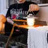Kamp Lambası Feneri Vintage LED Kamp Feneri Suya Dayanıklı 5.000 mAh Açık Yürüyüş için Kamp Işık Lambası Elektrik Kesintisi Acil Ev Arka Bahçe Verandası Balkon Teras