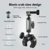 TELESIN Motosiklet Gidonu Bisiklet Montaj Kelepçeleri için GoPro Hero 13 12 11 10 9 DJI OSMO Action 5 Pro 4 3 Insta360,360° Çift Top Başlı Kelepçe Tutucu 1/4-20 mm Kamera ve Telefon için Adaptör