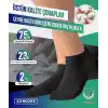 SONNORS 6 Çift Uniseks Sneaker Kadın Erkek Çorap - Organik Pamuk Patik Spor Çorabı - Kısa Çorap Dikişsiz Rahat Kalıp - Beyaz Siyah Gri
