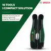 Bosch 16sı 1 arada çok amaçlı alet, DIY, outdoor ve kamp için çok amaçlı alet, paslanmaz çelik, kilitleme fonksiyonu, yumuşak tutuş, 16 fonksiyon, pense, makas, tornavida, bıçak, testere vb