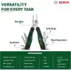 Bosch 16sı 1 arada çok amaçlı alet, DIY, outdoor ve kamp için çok amaçlı alet, paslanmaz çelik, kilitleme fonksiyonu, yumuşak tutuş, 16 fonksiyon, pense, makas, tornavida, bıçak, testere vb