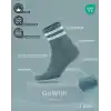 GoWith 3lü-4lü Pamuklu Renkli Çizgili Fitilli Kolej Spor Kadın Çorap, BayanTenis Çorabı 2501