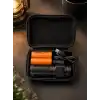 Busstier 10000 Lümen Mıknatıslı Mini El Feneri 15W Güçlü LED Şarjlı Yedek Pilli Taşıma Çantalı Taşınabilir Kamp Araç Acil Durum Feneri