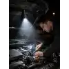 Busstier 10000 Lümen Mıknatıslı Mini El Feneri 15W Güçlü LED Şarjlı Yedek Pilli Taşıma Çantalı Taşınabilir Kamp Araç Acil Durum Feneri