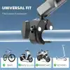 Coverzone Kamera Bisiklet ve Motosiklet Gidon Montaj, Alüminyum Alaşımlı Kelepçe, 360°, Insta360 ile uyumlu X5 X4 X3 Ace Pro Go 3S, DJI Osmo 2 Mobile 7P Action 5 Pro 4 3 ile Uyumlu, MM1, Gri