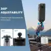 Coverzone Kamera Bisiklet ve Motosiklet Gidon Montaj, Alüminyum Alaşımlı Kelepçe, 360°, Insta360 ile uyumlu X5 X4 X3 Ace Pro Go 3S, DJI Osmo 2 Mobile 7P Action 5 Pro 4 3 ile Uyumlu, MM1, Gri