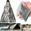 Kyrotech Acil Durum Battaniyesi, Folyo Battaniye Isı Sağkalım Yansıtıcı Termal Battaniye, Hayatta Kalma Battaniyeleri Gümüş, Kamp, Yürüyüş, Açık Hava, Hayatta Kalma, Deprem, İlk Yardım, 130 x 210 cm