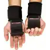 Valkyrie 2 Adet Ağırlık Kaldırma Kancası Tutma Yardımcısı Bar Fitness Bilekliği Lifting Hooks Straps Siyah