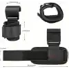 Valkyrie 2 Adet Ağırlık Kaldırma Kancası Tutma Yardımcısı Bar Fitness Bilekliği Lifting Hooks Straps Siyah