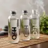 Deconox 1000 ml Renkli Kapaklı Borosilikat Cam Matara, Sızdırmaz Çevirmeli Vakumlu Kapaklı Suluk, Isıya Dayanıklı Geniş Ağızlı Detoks ve Su Şişesi (BPA İçermez) (BEYAZ)