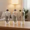 Deconox 1000 ml Renkli Kapaklı Borosilikat Cam Matara, Sızdırmaz Çevirmeli Vakumlu Kapaklı Suluk, Isıya Dayanıklı Geniş Ağızlı Detoks ve Su Şişesi (BPA İçermez) (BEYAZ)
