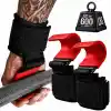 Valkyrie 2’li Ağırlık Kaldırma Kancası Bilek Destekli Güç Antrenmanı Fitness Strap Kırmızı