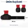 Valkyrie 2’li Ağırlık Kaldırma Kancası Bilek Destekli Güç Antrenmanı Fitness Strap Kırmızı