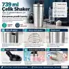 304 Çelik 739 ml Ölçekli Sporcu Suluğu Protein Shake ve Smoothie Matarası mt139