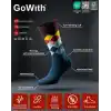 GoWith 5li Yıkanmış Seamless (Dikişsiz) Topuk Burun Güçlendirilmiş Nem Emici Renkli Bambu Erkek Çorap 3563