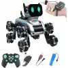 Giffy/Oyuncak 2.4 GhZ Uzaktan ve Bilekten Kumandalı Şarjlı 8 Teker Akrobat Robot Köpek Müzikli ve Led Işıklı Full Fonksiyon Akıllı Köpek Yavrusu Çift Kumanda Kontollü