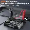 GROOVE M01 18200mAh 2000A Tepe Akımı Akü Takviye Cihazı Taşınabilir Jump Starter (Powerbank+Led Lamba+LCD Ekran) Benzinli ve Dizel Araçlar için
