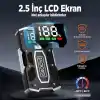 GROOVE M01 18200mAh 2000A Tepe Akımı Akü Takviye Cihazı Taşınabilir Jump Starter (Powerbank+Led Lamba+LCD Ekran) Benzinli ve Dizel Araçlar için
