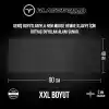 Klasse Pro Black Edition - Dikişli Kenar 70x30, 90x40, 100x50 ve 120x60 cm Oyuncu Gaming Mouse Pad (Siyah, 90x40 cm)