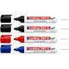 Edding 360 XL Tahta Kalemi Seti, 4lü (2 Siyah, 1 Mavi, 1 Kırmızı), Yuvarlak Uçlu, 1.5-3 mm, Beyaz Tahta ve Flipchart Uyumlu, Cap-Off Teknolojisi