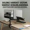 Ergoflex A74L Çift Kol Profosyonel 17-32 Monitör Tutucu ve Laptop Standı